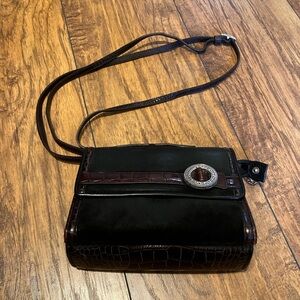 Brighton Black and Brown Crossbody Bag